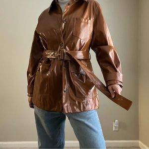 TOPSHOP patent leather jacket